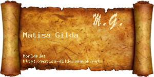 Matisa Gilda névjegykártya